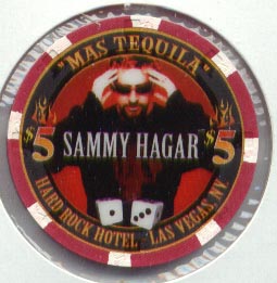 Hard Rock Las Vegas 2002 SAMMY HAGAR  $5 Casino Chip Mint/Uncirculated  